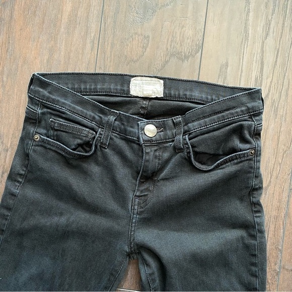 Current Elliott High Waisted Black Dark Wash Stiletto Jeans Jean Denim Size 27 - Picture 3 of 7